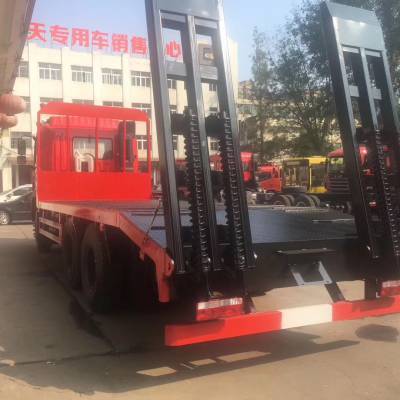 東風錦程30噸挖掘機平板車 專業勾機拖車出售，可定制貨箱欄板